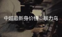 中超最新身价榜
：暴力鸟居首 张玉宁本土第一