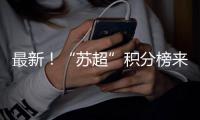 最新	！“苏超”积分榜来了	！