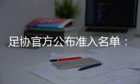 足协官方公布准入名单：中超球队全部通过 