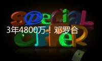 3年4800万�
！邓罗合同保障部分3280万 第一年1680万+第二年1600万